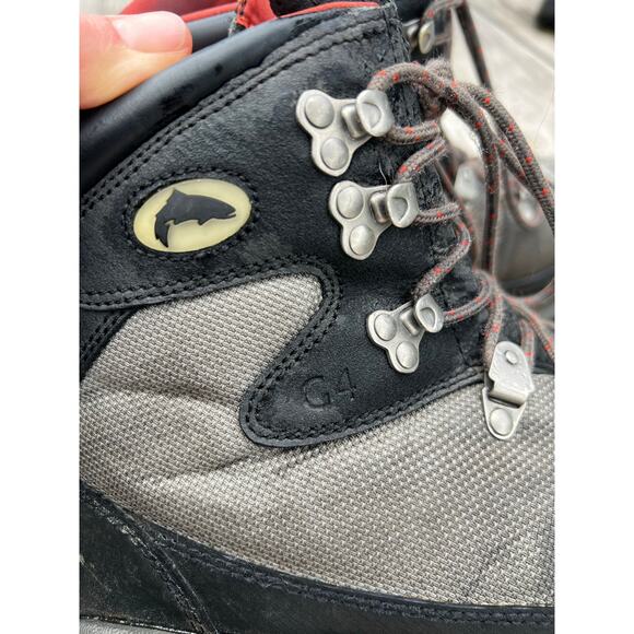 Simms men’s g4 fly fishing wading vibram sole boots size 9 euro 42 river wade main image 5